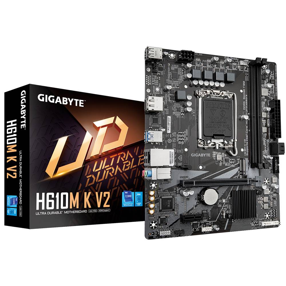 TARJETA MADRE GIGABYTE ATX H610M K V2 DDR5 - S-1700, 64 GB, PARA INTEL TARJETA MADRE GIGABYTE ATX H610M K V2 DDR5 - S-1700, 64 GB, PARA INTEL